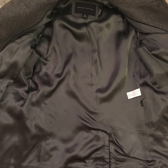 Vintage Banana Republic Wool Gray Coat  - Picture 7 of 8